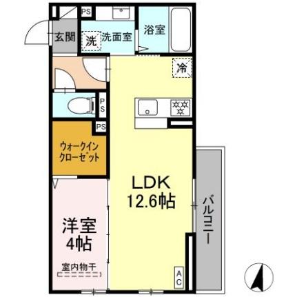 アルカンシェルＳａｙａ　II 303｜岡山県倉敷市美和２丁目(賃貸アパート1LDK・3階・41.85㎡)の写真 その2