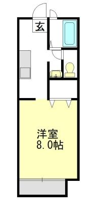 メルベイユ24 A102｜岡山県倉敷市中島(賃貸アパート1K・1階・27.04㎡)の写真 その2