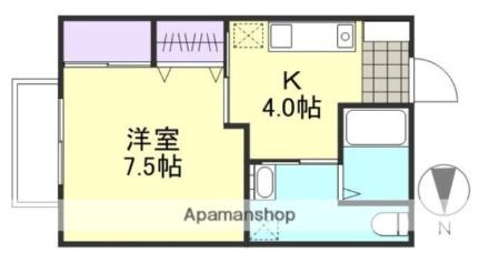 岡山県倉敷市中島(賃貸アパート1K・2階・31.05㎡)の写真 その2