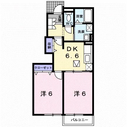 パルテールＡ 102｜岡山県倉敷市連島町鶴新田(賃貸アパート2DK・1階・44.70㎡)の写真 その2