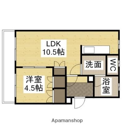 岡山県倉敷市二子(賃貸マンション1LDK・1階・40.00㎡)の写真 その2