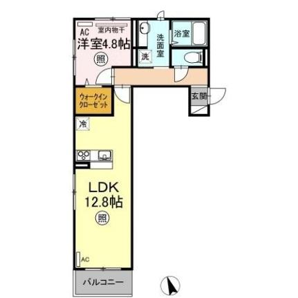 岡山県倉敷市老松町１丁目(賃貸アパート1LDK・3階・45.89㎡)の写真 その2