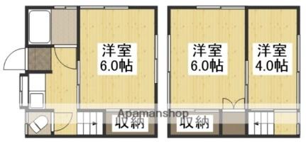 岡山県倉敷市白楽町(賃貸テラスハウス3K・1階・37.26㎡)の写真 その2