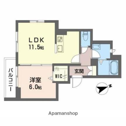 岡山県倉敷市松島(賃貸アパート1LDK・2階・43.86㎡)の写真 その2