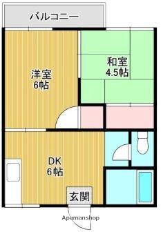 岡山県倉敷市沖(賃貸アパート2DK・2階・30.42㎡)の写真 その2