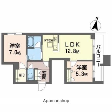 岡山県総社市総社（賃貸マンション2LDK・1階・60.02㎡） その2