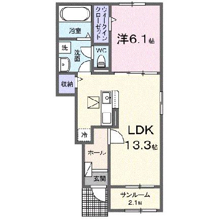 チェリーブロッサム　I 103 ｜ 岡山県小田郡矢掛町矢掛（賃貸アパート1LDK・1階・50.01㎡） その2