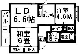 岡山県岡山市南区大福(賃貸アパート2LDK・2階・50.04㎡)の写真 その2