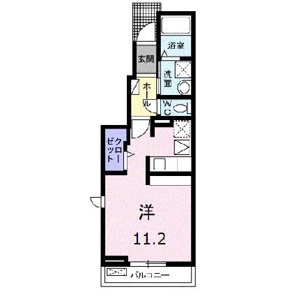 メゾン・ド・ブリーズ 105｜岡山県岡山市北区野殿東町(賃貸アパート1R・1階・30.00㎡)の写真 その2