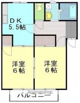 フレグランス城東 201号室 ｜ 岡山県岡山市中区藤原西町１丁目（賃貸アパート2K・2階・42.97㎡） その2