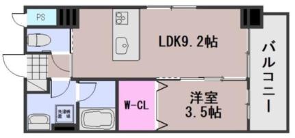 岡山県岡山市北区春日町（賃貸マンション1LDK・2階・32.62㎡） その2