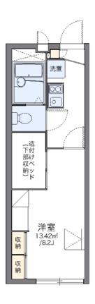 レオパレスアモーレ　パートII 109｜岡山県倉敷市上東(賃貸アパート1K・1階・22.35㎡)の写真 その2