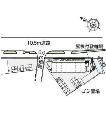 レオパレスファミーユII 205｜岡山県岡山市北区田中(賃貸マンション1K・2階・31.33㎡)の写真 その15