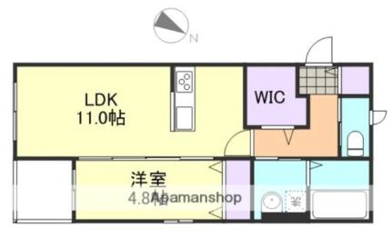 岡山県倉敷市西阿知町(賃貸アパート1LDK・2階・42.87㎡)の写真 その2