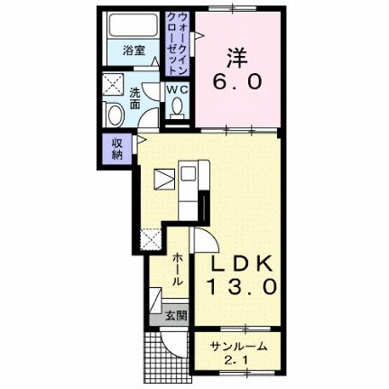 セルフィーユ　I 103 ｜ 岡山県笠岡市絵師（賃貸アパート1LDK・1階・50.05㎡） その2