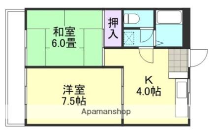 グランドールマンション ｜岡山県倉敷市西岡(賃貸マンション2K・3階・44.00㎡)の写真 その2