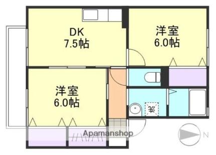 アネシスＢ ｜岡山県倉敷市西阿知町(賃貸アパート2DK・1階・47.69㎡)の写真 その2