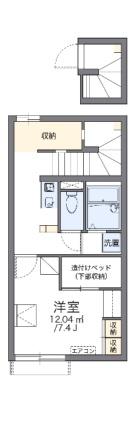 レオパレスコンフォールＫ 204｜岡山県倉敷市連島町鶴新田(賃貸アパート1K・2階・28.15㎡)の写真 その2