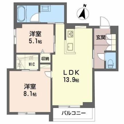 ル・フレーズ（ＢＥＬＳ認証・ＺＥＨ） ｜岡山県倉敷市堀南(賃貸マンション2LDK・2階・62.48㎡)の写真 その2