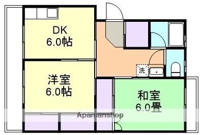 岡山県倉敷市老松町２丁目(賃貸マンション2DK・4階・48.00㎡)の写真 その2