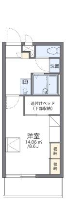 レオパレスアゼリア 206｜岡山県岡山市北区奥田西町(賃貸マンション1K・2階・23.18㎡)の写真 その2