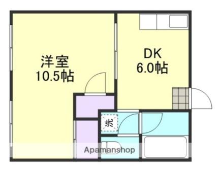 岡山県倉敷市上東(賃貸アパート1DK・1階・30.37㎡)の写真 その2