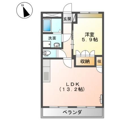 クオリティーヒルズ 202｜岡山県笠岡市笠岡(賃貸アパート1LDK・2階・45.63㎡)の写真 その2