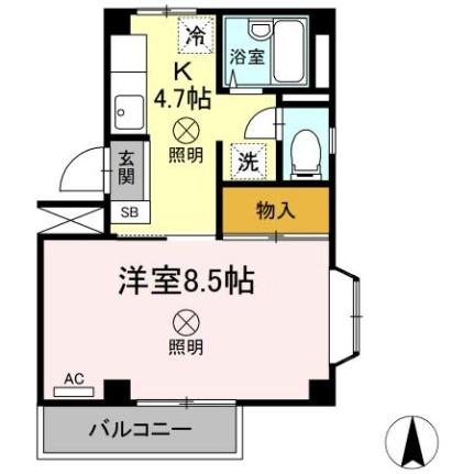 メゾン神田 ｜岡山県岡山市北区神田町２丁目(賃貸アパート1K・1階・28.43㎡)の写真 その2