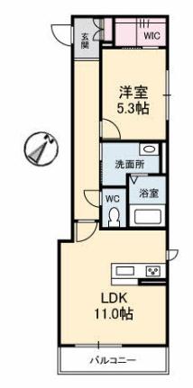 グランツヴィラ大福　Ｂ棟 ｜岡山県岡山市南区大福(賃貸マンション1LDK・3階・46.83㎡)の写真 その2