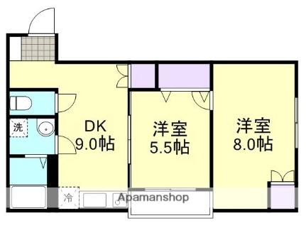 岡山県倉敷市大島(賃貸マンション2DK・3階・52.06㎡)の写真 その2