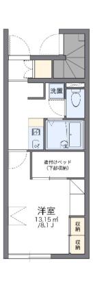 レオパレスすずらん 107｜岡山県倉敷市西富井(賃貸アパート1K・1階・23.61㎡)の写真 その2