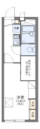 レオパレス光ヒルズ 107｜岡山県岡山市北区北方２丁目(賃貸アパート1K・1階・22.35㎡)の写真 その2