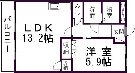 ドリームウイング 203｜岡山県倉敷市中島(賃貸アパート1LDK・2階・45.63㎡)の写真 その2