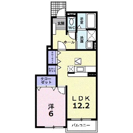 サンソーレ　Ａ 102｜広島県府中市中須町(賃貸アパート1LDK・1階・45.72㎡)の写真 その2