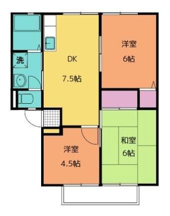 ウィンディア平川Ａ・Ｂ B102｜広島県福山市東川口町３丁目(賃貸アパート3DK・1階・52.84㎡)の写真 その2