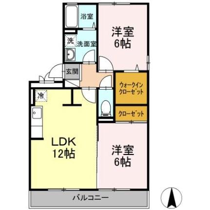 セジュールグラシアス 301｜広島県福山市南手城町１丁目(賃貸アパート2LDK・3階・56.00㎡)の写真 その2