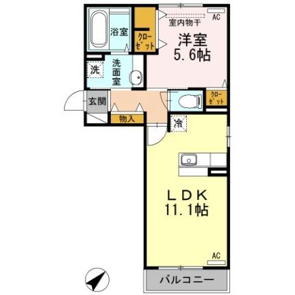 ブルーノ千代田 201｜広島県福山市千代田町２丁目(賃貸アパート1LDK・2階・42.93㎡)の写真 その2