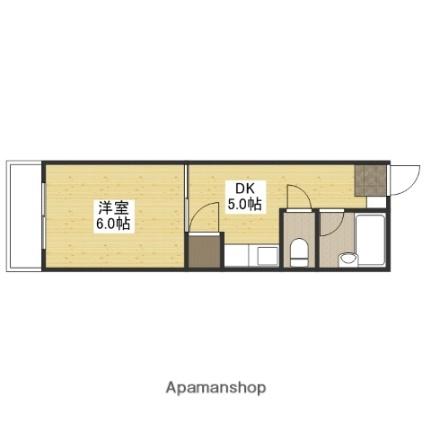 コーポ西原 405｜広島県広島市西区大芝２丁目(賃貸マンション1DK・4階・23.08㎡)の写真 その2