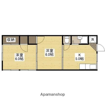 広島県広島市中区富士見町(賃貸マンション2DK・3階・33.76㎡)の写真 その2