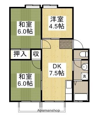 パナハイツ高尾Ｂ 202｜広島県福山市南蔵王町３丁目(賃貸アパート3DK・2階・51.80㎡)の写真 その2