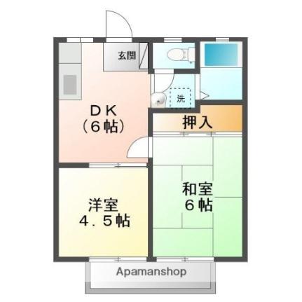 シティおかやま 203｜広島県福山市南蔵王町５丁目(賃貸アパート2DK・2階・35.91㎡)の写真 その2