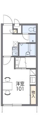 レオパレスウィステリア 107｜広島県福山市東手城町２丁目(賃貸アパート1K・1階・23.18㎡)の写真 その2