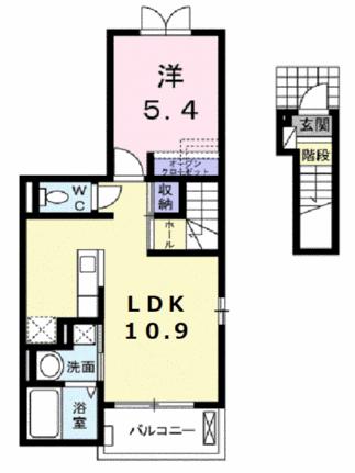 アクティーフ 201｜広島県福山市西新涯町１丁目(賃貸アパート1LDK・2階・41.30㎡)の写真 その2