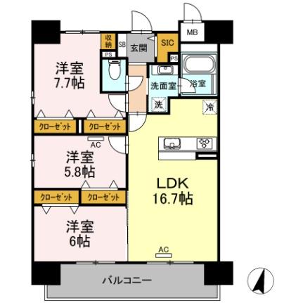 Ｓｅｒｅｎｏ光南 0302｜広島県福山市光南町３丁目(賃貸マンション3LDK・3階・79.01㎡)の写真 その2