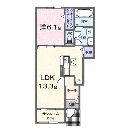 ボヌール．Ｕ 102｜岡山県井原市高屋町３丁目(賃貸アパート1LDK・1階・50.05㎡)の写真 その2