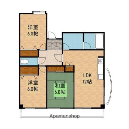 レジデンスマサノ3 305｜広島県福山市多治米町５丁目(賃貸マンション3LDK・3階・65.94㎡)の写真 その2