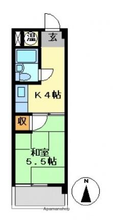 広島県広島市西区観音新町１丁目(賃貸マンション1K・2階・21.87㎡)の写真 その2