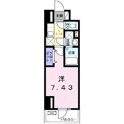 プラーサート　南観音 502｜広島県広島市西区南観音４丁目(賃貸マンション1K・5階・26.08㎡)の写真 その2