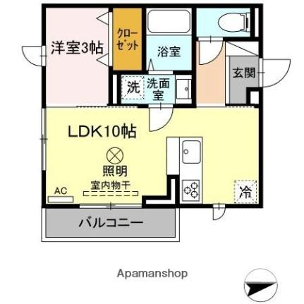 メルヴェール 301｜広島県東広島市西条町御薗宇(賃貸アパート1LDK・3階・32.79㎡)の写真 その2