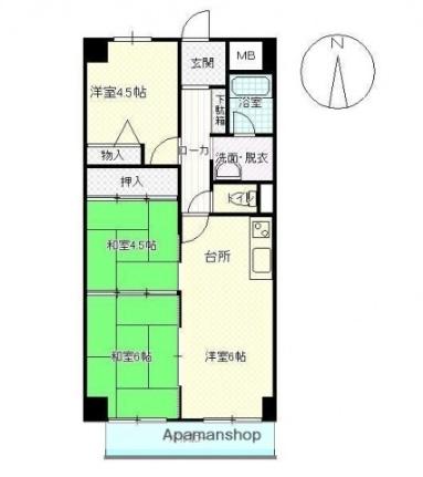 エム・ケイビル 402｜広島県広島市中区八丁堀(賃貸マンション3DK・4階・57.78㎡)の写真 その2